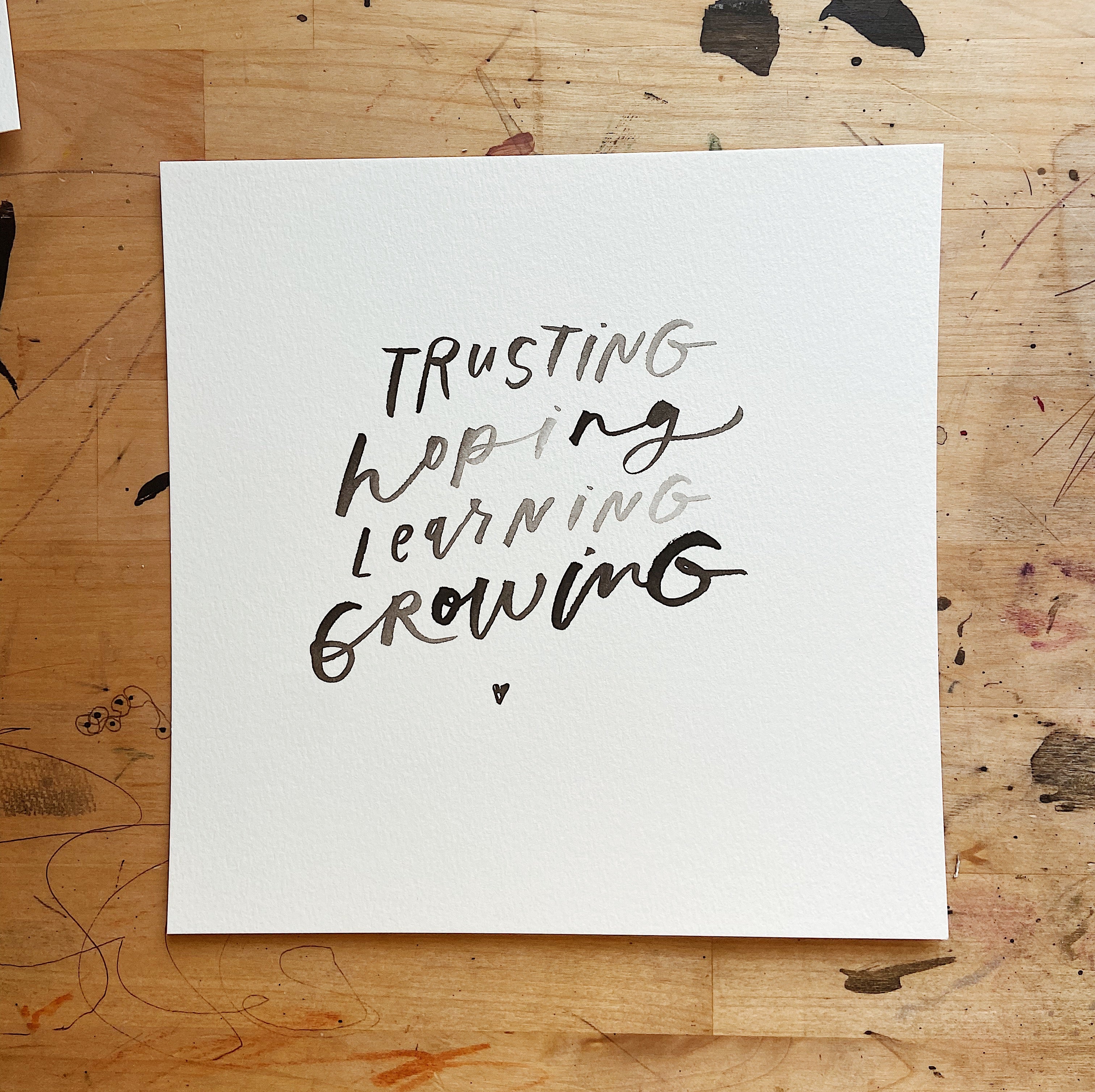 Original Artwork: Trust, Hope, Learn & Grow