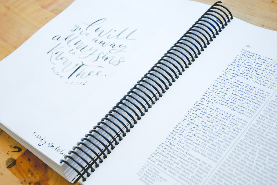 Wide Margin Book of Mormon Spiral Bound