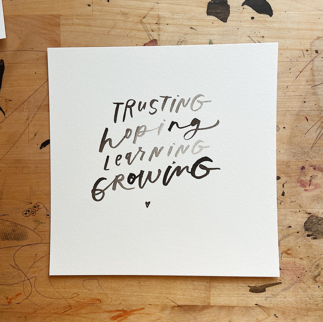 Original Artwork: Trust, Hope, Learn &amp; Grow